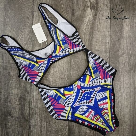 Ekouaer Cut Out One Piece Swimsuit Size XXL - Picture 4 of 4